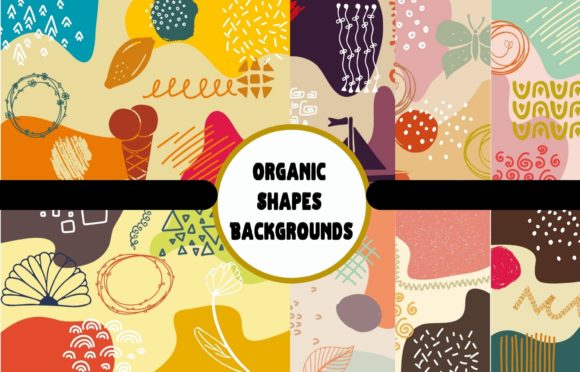 8 Organic Shapes Backgrounds: A Creative Asset for Modern Projects