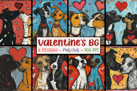 Cute Valentines Day Dogs Backgrounds SVG: A Designer's Guide