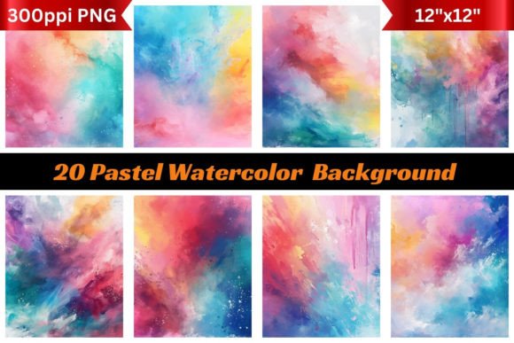 Dreamy Pastels Watercolor Backgrounds: A Digital Canvas for Gentle Creativity