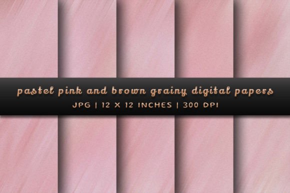 Elegant Pastel Pink and Brown Grainy Backgrounds