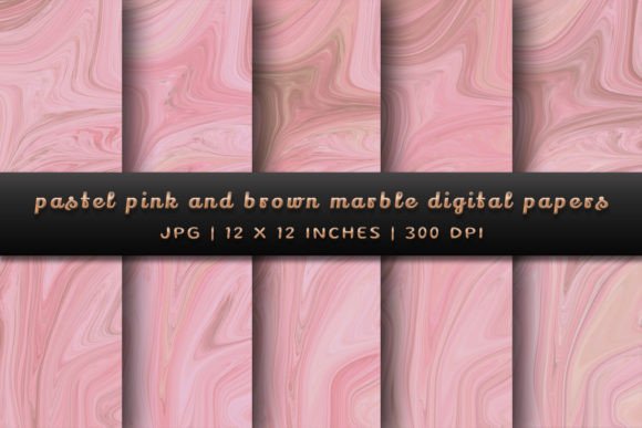Elevate Your Designs: The Allure of Pastel Pink & Brown Marble
