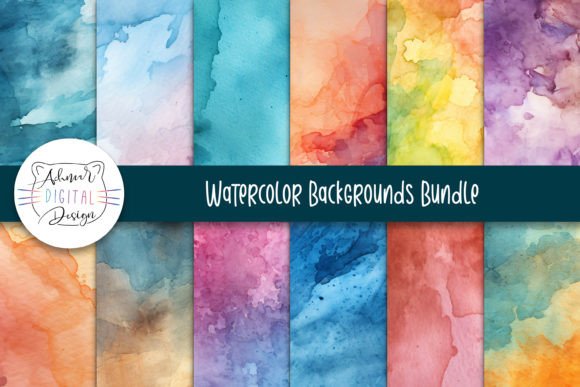 Elevate Your Projects: The Watercolor Backgrounds Bundle Collection