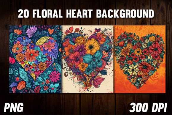 Floral Heart Backgrounds for Covers 4: A Designer's Guide