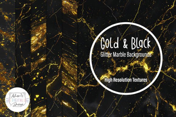 Gold & Black Glitter Marble Backgrounds: A Touch of Luxury