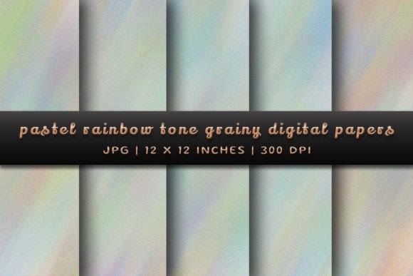 Pastel Rainbow Tone Grainy Backgrounds: A Modern Texture for Digital Design