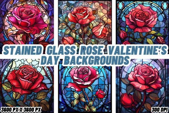 Stained Glass Rose Backgrounds: A Symphony of Light and Color