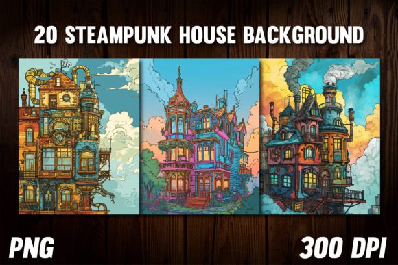 Steampunk House Backgrounds for Covers 1: Industrial Charm