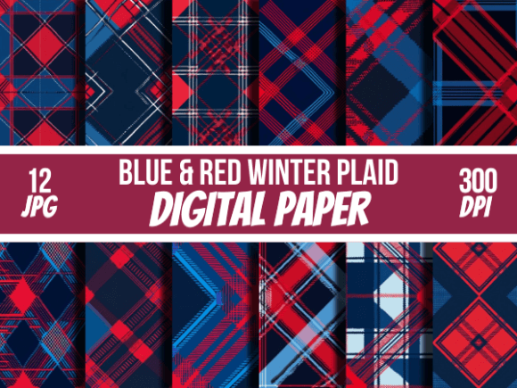 Timeless Style: Blue & Red Plaid Pattern Backgrounds
