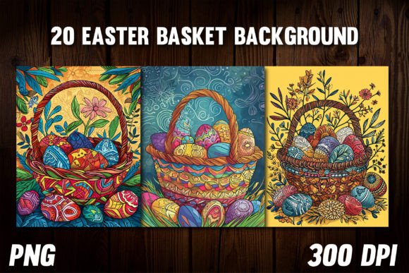 Transform Your Projects with Easter Basket Backgrounds for Covers 5