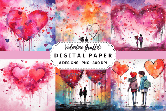 Urban Romance: Unleashing Creativity with Valentine Graffiti Backgrounds