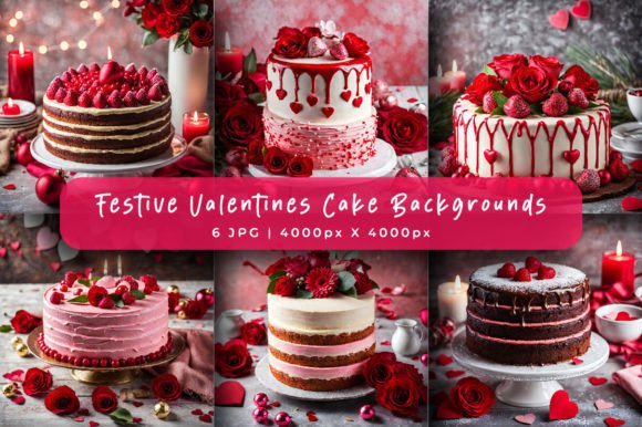 Valentines Cake Decorations Backgrounds for Your Designs