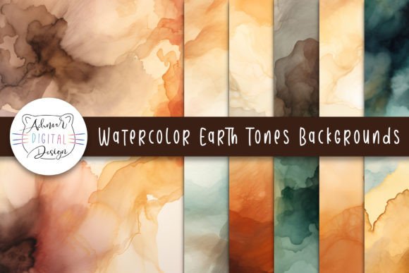 Watercolor Earth Tones Backgrounds: A Designer's Warm Palette